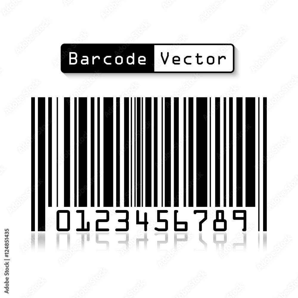 Poster bar code vector on white background .