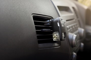 Automotive air conditioning with gradient filter,Air freshener in the car