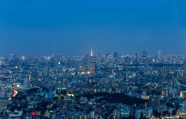 Fotobehang Shinjuku Ward skyline in Tokyo, Japan. © kanuman