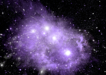 galaxy in a free space