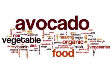 Fototapeta premium Avocado word cloud