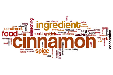 Cinnamon word cloud