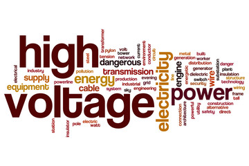 High voltage word cloud