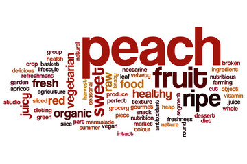 Peach word cloud