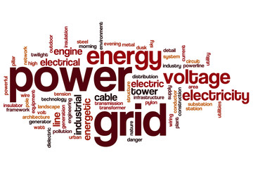 Power grid word cloud
