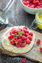 Raspberry Dessert with Lemon Curd