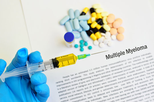 Drugs for multiple myeloma treatment, medical concept
