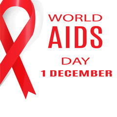 World AIDS Day. 1 December. Vector Illustration.