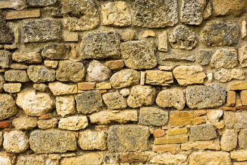 Natural stone wall in Tuscany