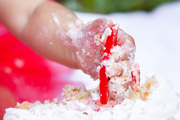 Closeup of child's hand