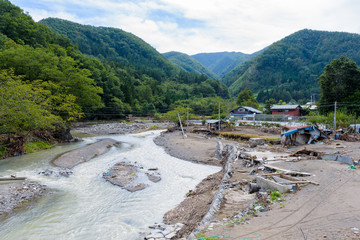 岩手県岩泉町平成28年台風10号被害状況
Iwaizumi town after the disaster of 2016 10th typhoon "LIONROCK" taken on September 25, 2016