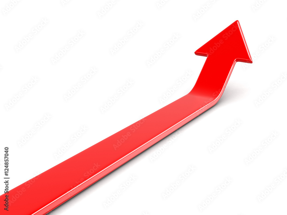 Poster arrow up. image with clipping path