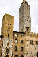 Touristenort San Gimignano in der Toskana