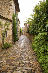 Fototapeta na wymiar Picturesque village of Peratallada in the heart of Costa Brava, Catalonia, Spain
