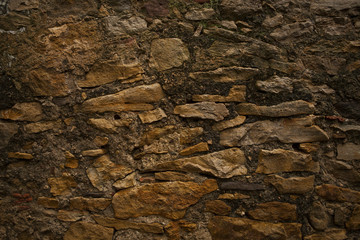 Antique wall in Peratallada, Catalonia, Spain