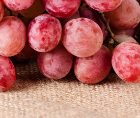 Fresh red grapes