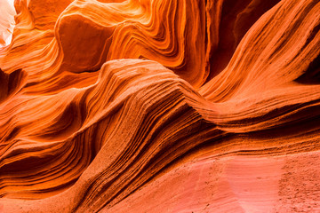 Obraz premium Stone wave pattern of Lower antelope canyon in Page Arizona USA