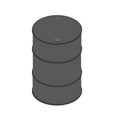 Barrel icon gray vector isometric illustration