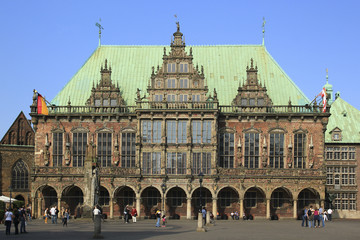 Rathaus von Bremen - obrazy, fototapety, plakaty