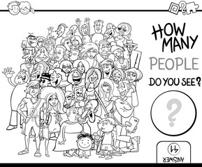 counting people task coloring page