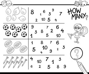 counting activity coloring page