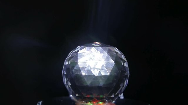 crystal ball in a dark