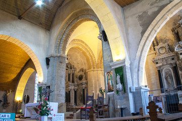 Intérieur de l'église Saint Philbert de Noirmoutier en ile en Vendée