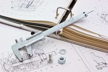mechanical scheme and calipers