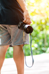 Man holding a camera