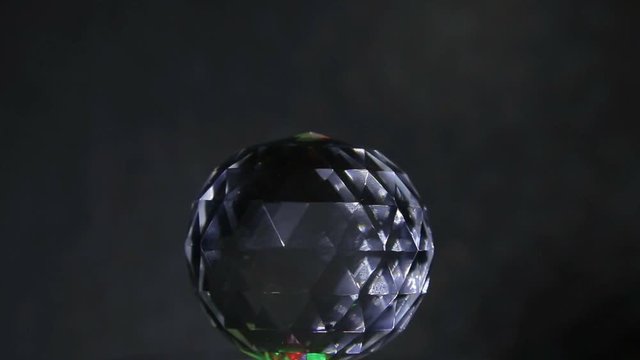 crystal ball in a dark