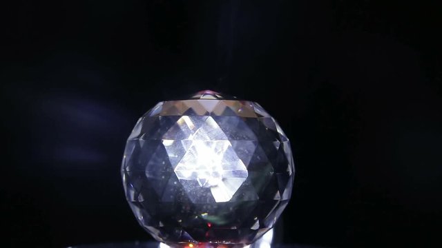 crystal ball in a dark