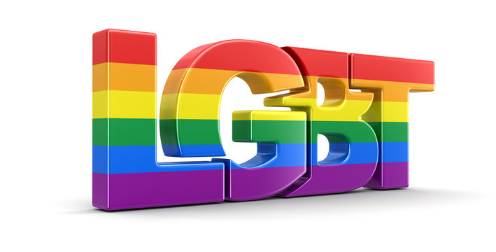 Word LGBT. Image with clipping path