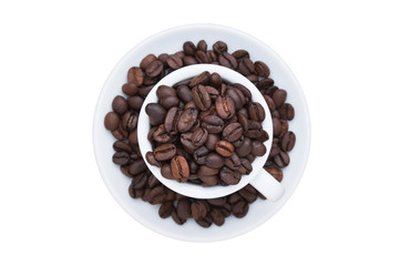 coffee beans in a cup