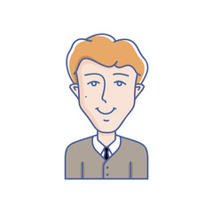 Young man vector avatar