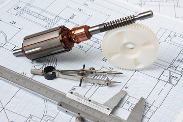 rotor of electromotor and  drawing