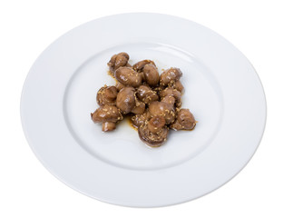 Roasted champignons with sesame.