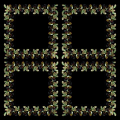 Beautiful autumn background berries of Aronia 