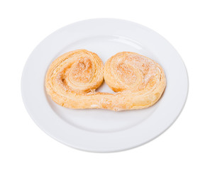 Rolled puff biscuit with sugar.