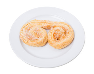 Rolled puff biscuit with sugar.
