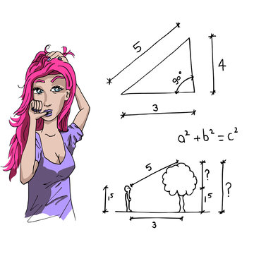 Meisje snap stelling van pythagoras niet