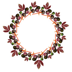 watercolor autumn wreath