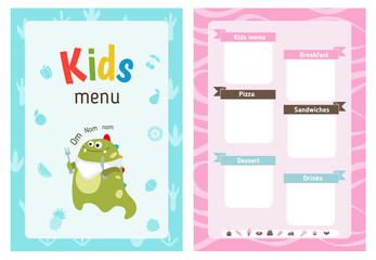 Kids menu design