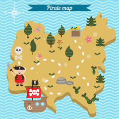Treasure map theme.