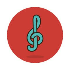 Treble clef icon vector