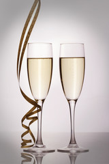 Two glasses of champagne