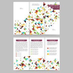 Colored tri fold business brochure design