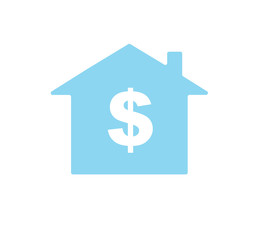 Vector graphics of a house and a dollar symbol