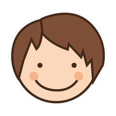 boy happy child face icon image vector illustration design 