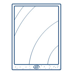 The tablet icon. Design elements in hand drawn style.