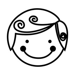 boy happy child face icon image vector illustration design 